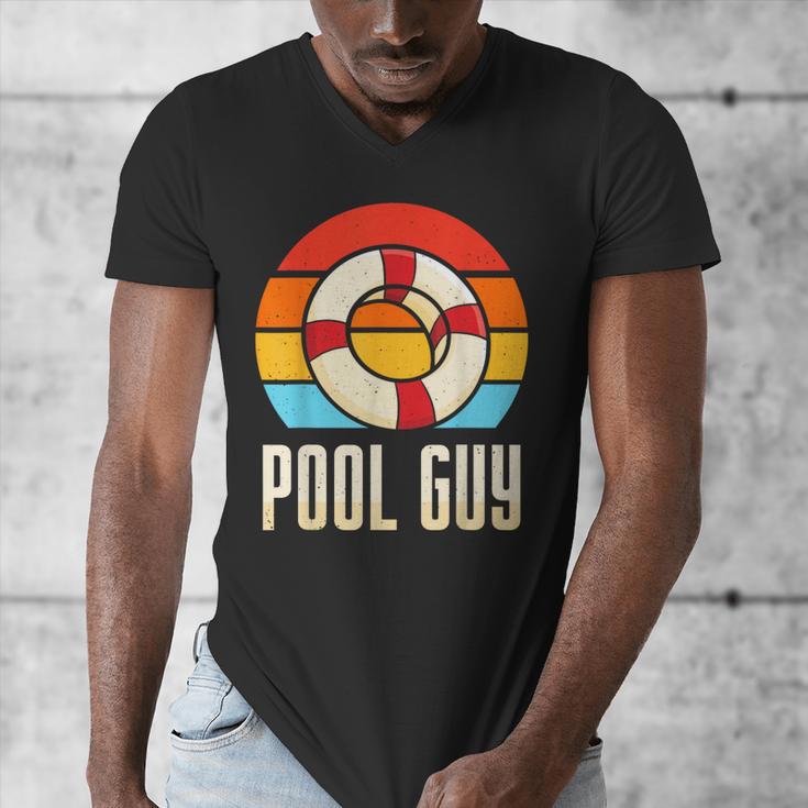 Pool Guy Swimming Attendant Attendants Rescuer Men's V-Neck T-Shirt