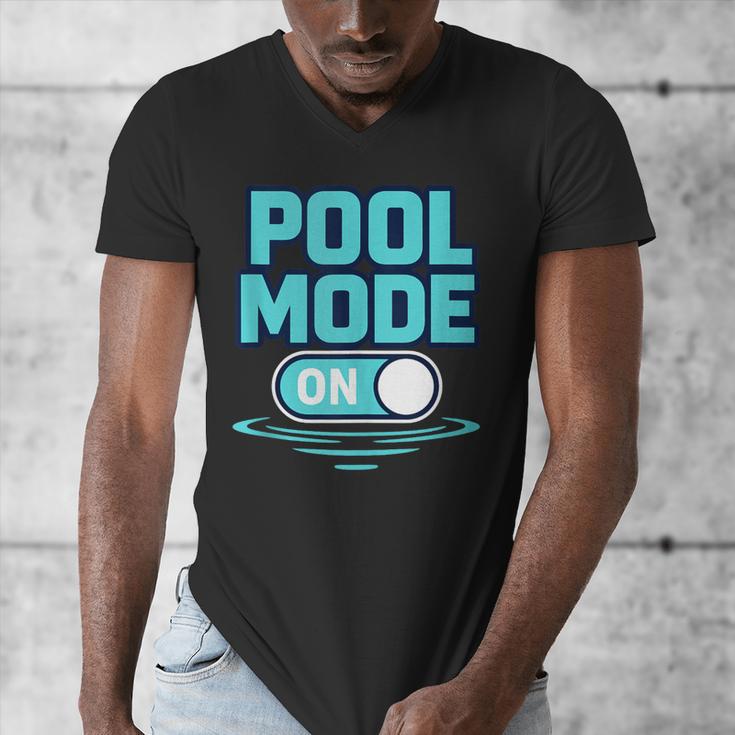 Pool Mode On Summer Swimming Vacation Men's V-Neck T-Shirt Pool Mode On Summer Swimming Vacation Men's V-Neck T-Shirt