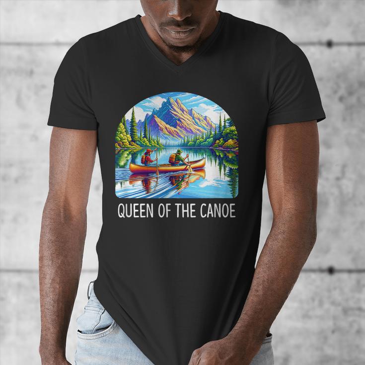 Queen Of The Canoe Canoeing Men's V-Neck T-Shirt