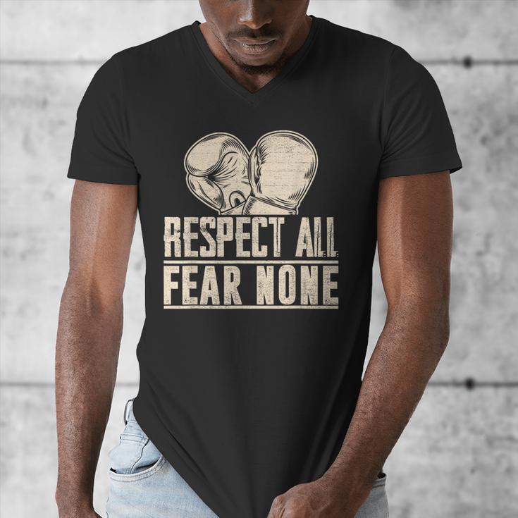 Respect All Fear None Muay Thai Men's V-Neck T-Shirt