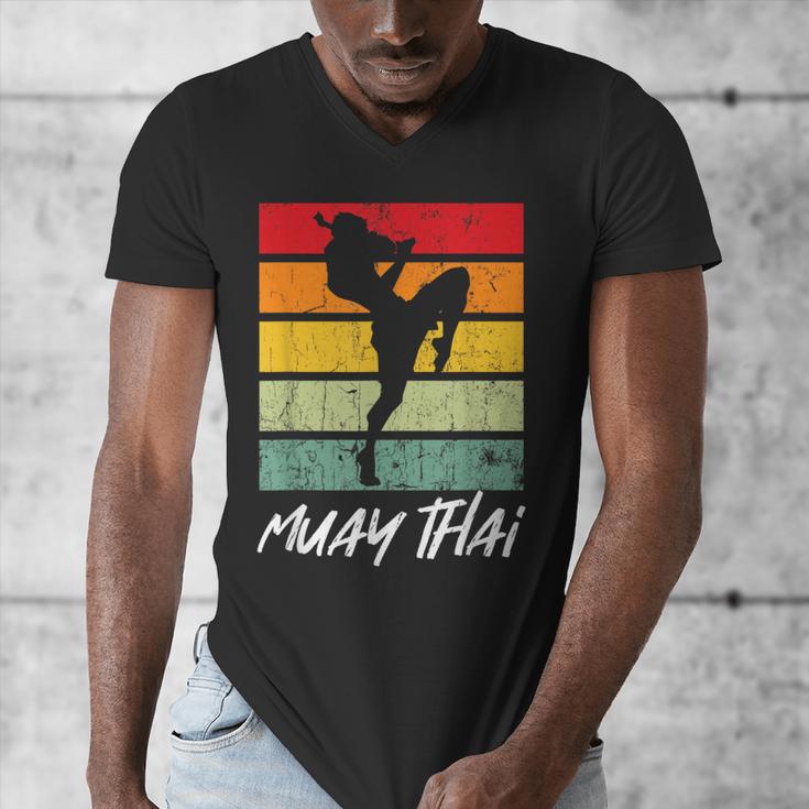 Retro Muay Thai Vintage MMA Martial Arts Thailand Boxing Men's V-Neck T-Shirt Retro Muay Thai Vintage MMA Martial Arts Thailand Boxing Men's V-Neck T-Shirt