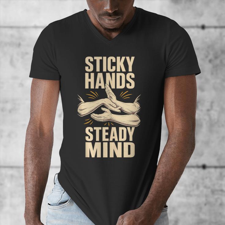 Sticky Hands Steady Mind Muay Thai Boxing Sleeveless Men's V-Neck T-Shirt Sticky Hands Steady Mind Muay Thai Boxing Sleeveless Men's V-Neck T-Shirt