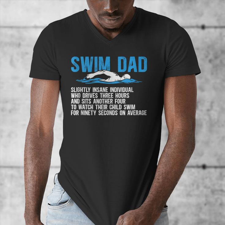 Swim Dad Definition Swimming Dad Of A Swimmer Father Men's V-Neck T-Shirt Swim Dad Definition Swimming Dad Of A Swimmer Father Men's V-Neck T-Shirt