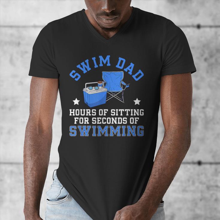 Swim Dad Of A Swimmer Dad Swim Father Swimming Dad Men's V-Neck T-Shirt