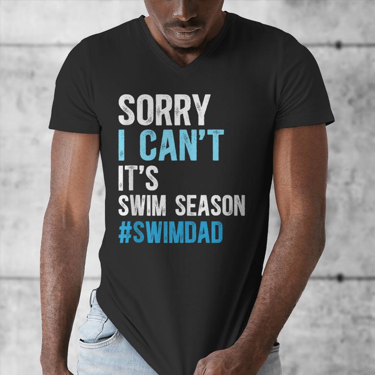 Swim Season Swim Dad Of A Swimmer Father Swimming Dad Men's V-Neck T-Shirt Swim Season Swim Dad Of A Swimmer Father Swimming Dad Men's V-Neck T-Shirt