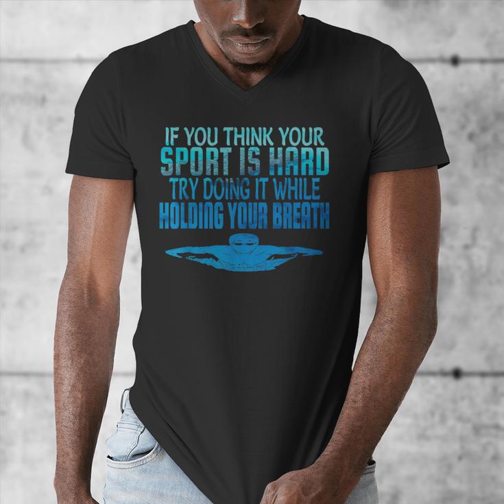 Swim Swimmer Tshirt Swimming Shirt Sport Practice Tee Men's V-Neck T-Shirt Swim Swimmer Tshirt Swimming Shirt Sport Practice Tee Men's V-Neck T-Shirt