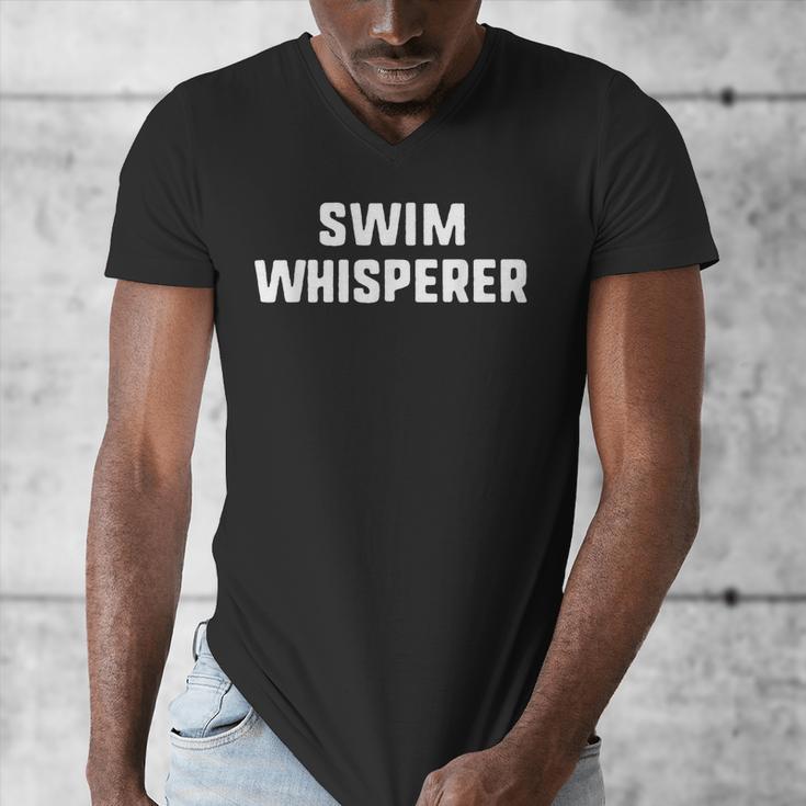 Swim Whisperer Swimming Coach Teacher Instructor Men's V-Neck T-Shirt Swim Whisperer Swimming Coach Teacher Instructor Men's V-Neck T-Shirt
