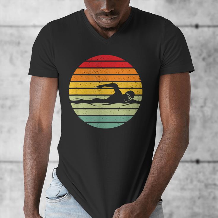 Swimming & Water Sport Vintage For Swimmers & Swim Coaches Men's V-Neck T-Shirt