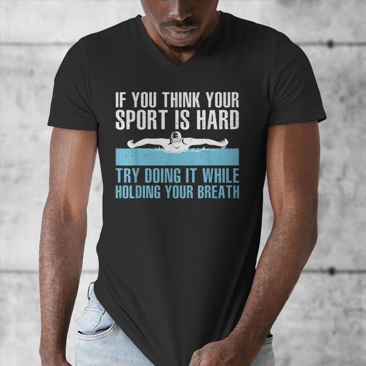 Swimming Art For Men Women Swimmer Swim Coach Training Men's V-Neck T-Shirt