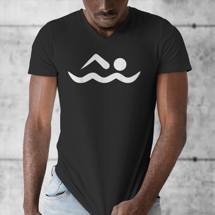 Swimming Icon Men's V-Neck T-Shirt