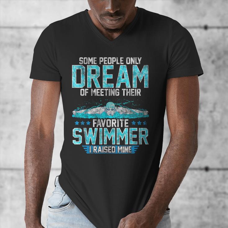 Swimming Parent Swimmer Mom Dad My Favorite Swim Meet Men's V-Neck T-Shirt