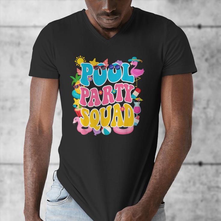 Swimming Pool Party Squad Beach Pool Party Matching Beach Men's V-Neck T-Shirt Swimming Pool Party Squad Beach Pool Party Matching Beach Men's V-Neck T-Shirt