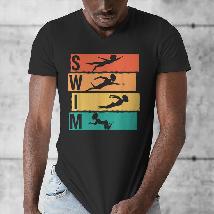 Swimming Swim Men's V-Neck T-Shirt Swimming Swim Men's V-Neck T-Shirt