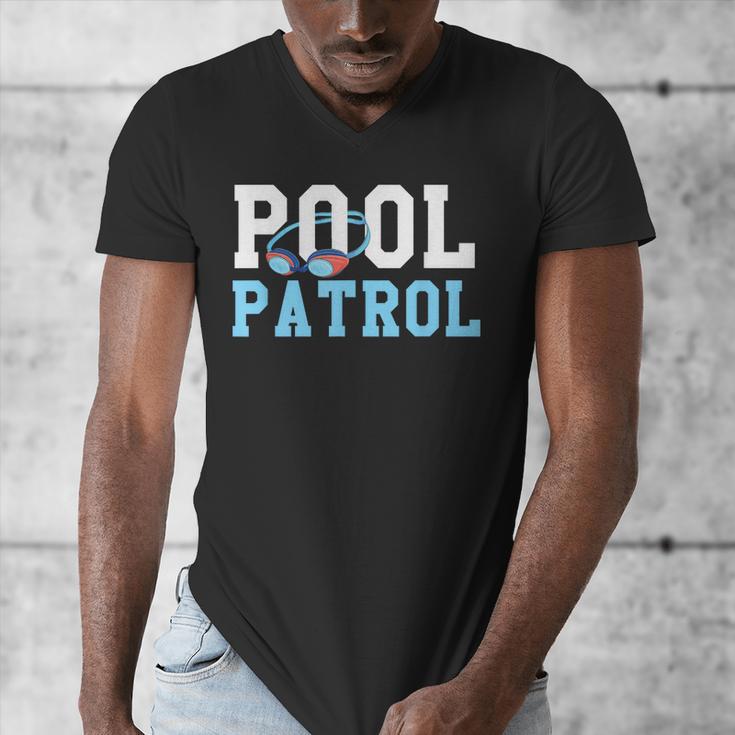 Swimming Swimmer Swim Pool Patrol Coach Dad Men's V-Neck T-Shirt