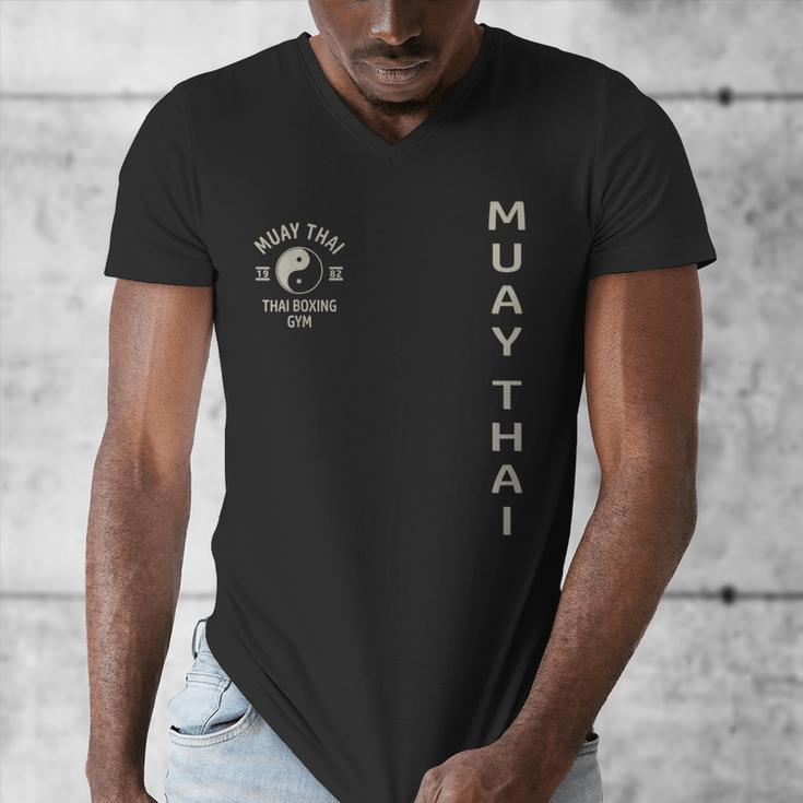 Thai Boxing Muay Thai Men's V-Neck T-Shirt Thai Boxing Muay Thai Men's V-Neck T-Shirt