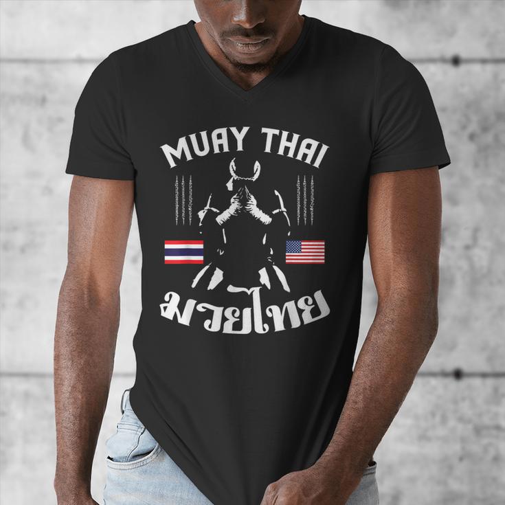 Thailand American Flag Muay Thai Thai Boxing Women Girls Kids Men T-Shirt Men's V-Neck T-Shirt Thailand American Flag Muay Thai Thai Boxing Women Girls Kids Men T-Shirt Men's V-Neck T-Shirt