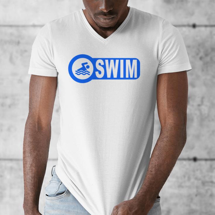 2 Sided Print Swimming Teacher Swim Instructor Swim Lessons Men's V-Neck T-Shirt 2 Sided Print Swimming Teacher Swim Instructor Swim Lessons Men's V-Neck T-Shirt