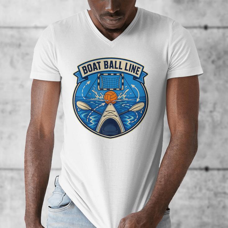 Boat Ball LINE Kayak Polo Canoe Team Raglan Baseball Tee Men's V-Neck T-Shirt