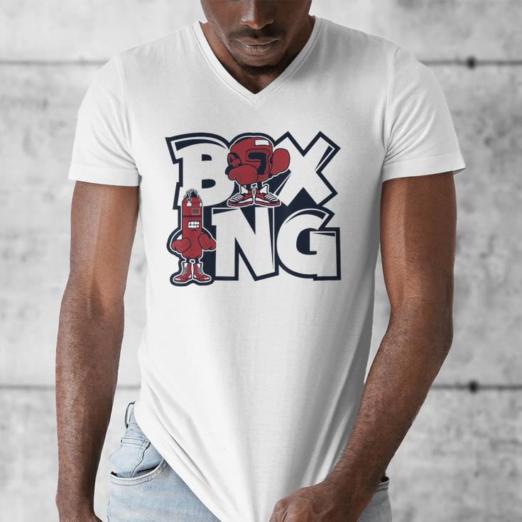 Boxing Professional Boxer Muay Thai Kickboxer Fan Boxing Men's V-Neck T-Shirt