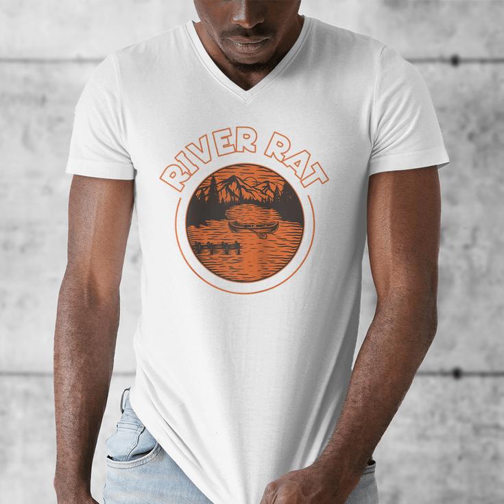 Canoe Canoeing Retro River Rat Raglan Baseball Tee Men's V-Neck T-Shirt Canoe Canoeing Retro River Rat Raglan Baseball Tee Men's V-Neck T-Shirt