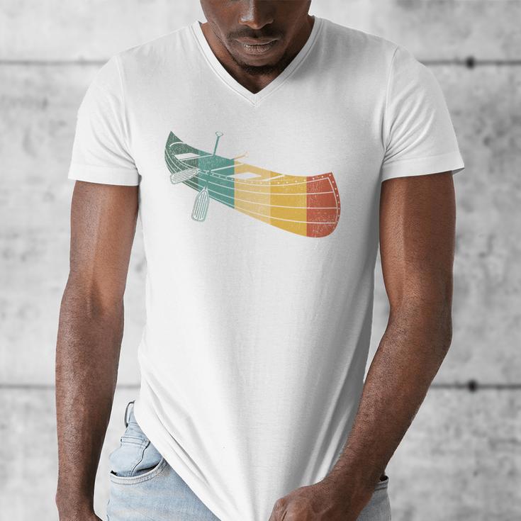 Canoe Canoeing Retro Vintage Men's V-Neck T-Shirt