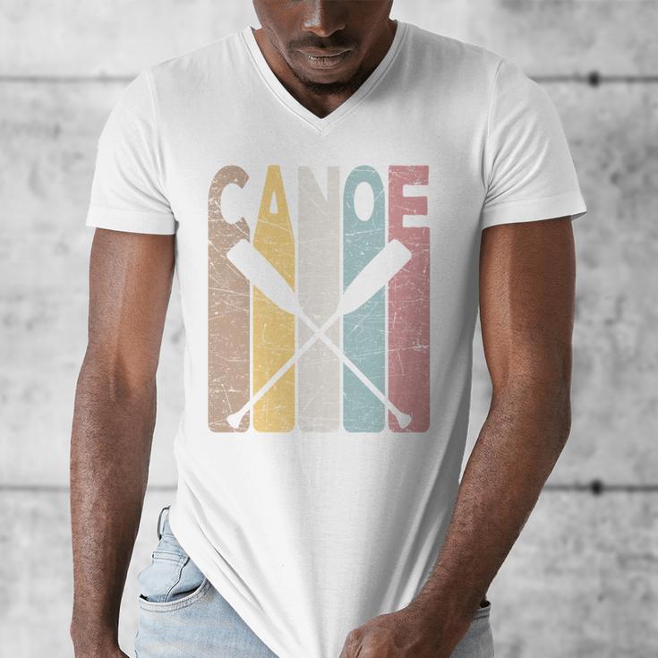 Canoe Vintage Canoeing Retro Canoe Paddling Men's V-Neck T-Shirt