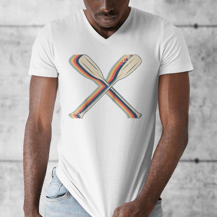 Canoeing Canoe Paddle Paddling Retro Line Art Raglan Baseball Tee Men's V-Neck T-Shirt Canoeing Canoe Paddle Paddling Retro Line Art Raglan Baseball Tee Men's V-Neck T-Shirt