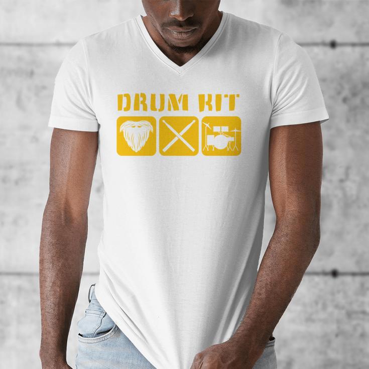 Drum Kit Band Drumming Drumsticks Musical Drums Men's V-Neck T-Shirt Drum Kit Band Drumming Drumsticks Musical Drums Men's V-Neck T-Shirt