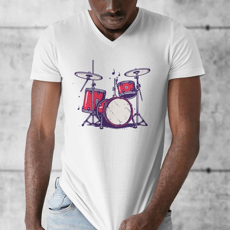 Drum Kit Electronic Drums Sweatshirt Men's V-Neck T-Shirt Drum Kit Electronic Drums Sweatshirt Men's V-Neck T-Shirt
