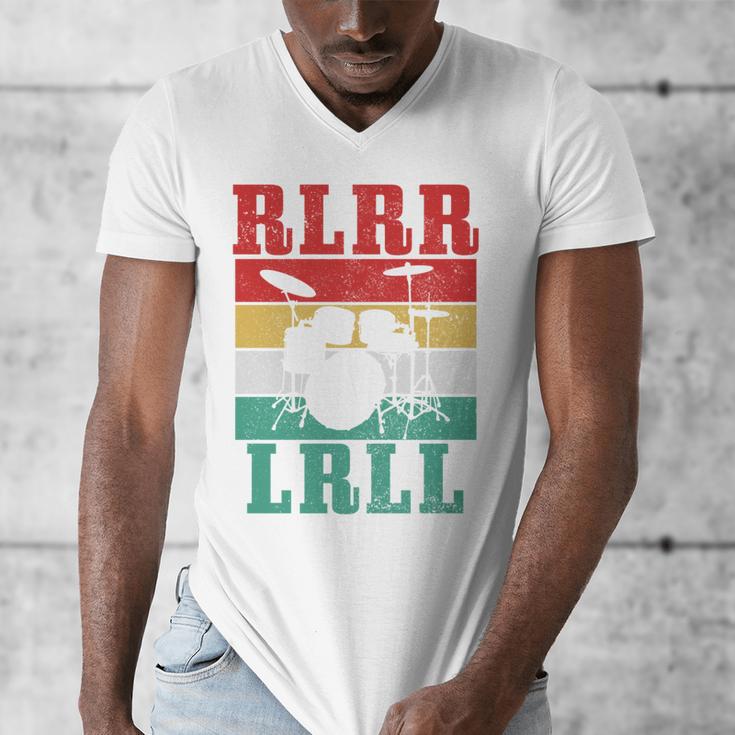 Drummer RLRR LRLL Vintage Drum Kit Sweatshirt Men's V-Neck T-Shirt Drummer RLRR LRLL Vintage Drum Kit Sweatshirt Men's V-Neck T-Shirt