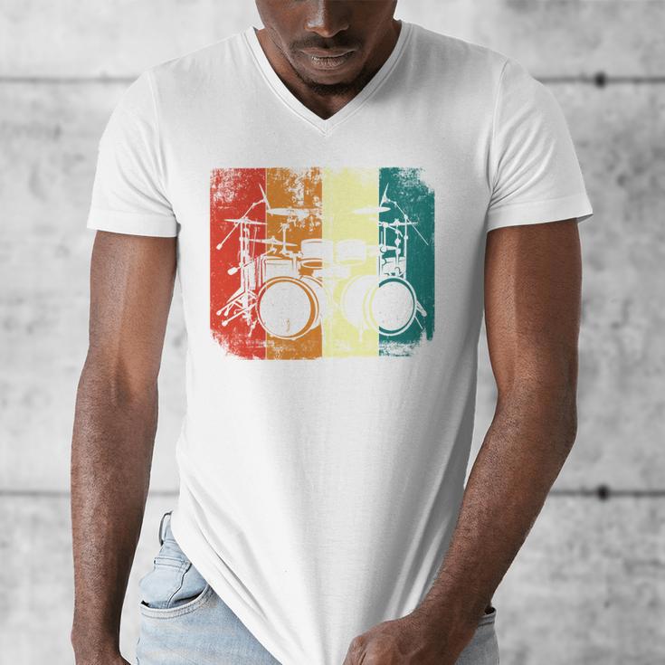 Drumset Cool Retro Vintage Drum Kit Drummer Music Percussion Men's V-Neck T-Shirt Drumset Cool Retro Vintage Drum Kit Drummer Music Percussion Men's V-Neck T-Shirt