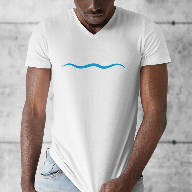 Freestyle Swimming Raglan Baseball Tee Men's V-Neck T-Shirt Freestyle Swimming Raglan Baseball Tee Men's V-Neck T-Shirt