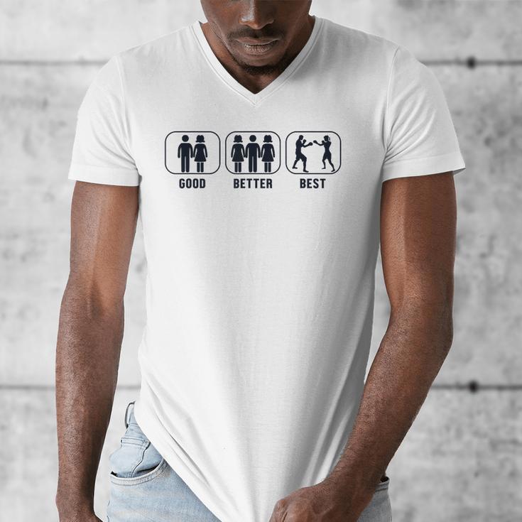Good Better Best Boxer Kickboxer Fan Muay Thai Boxing Men's V-Neck T-Shirt