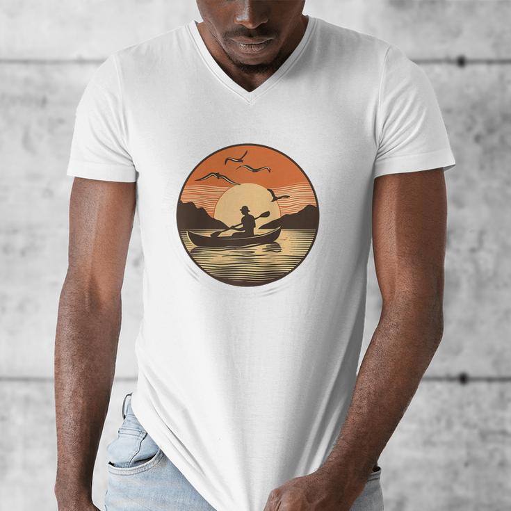Kayak Kayaker Canoes-Boating Paddle-Life Canadier-Canoe Raglan Baseball Tee Men's V-Neck T-Shirt