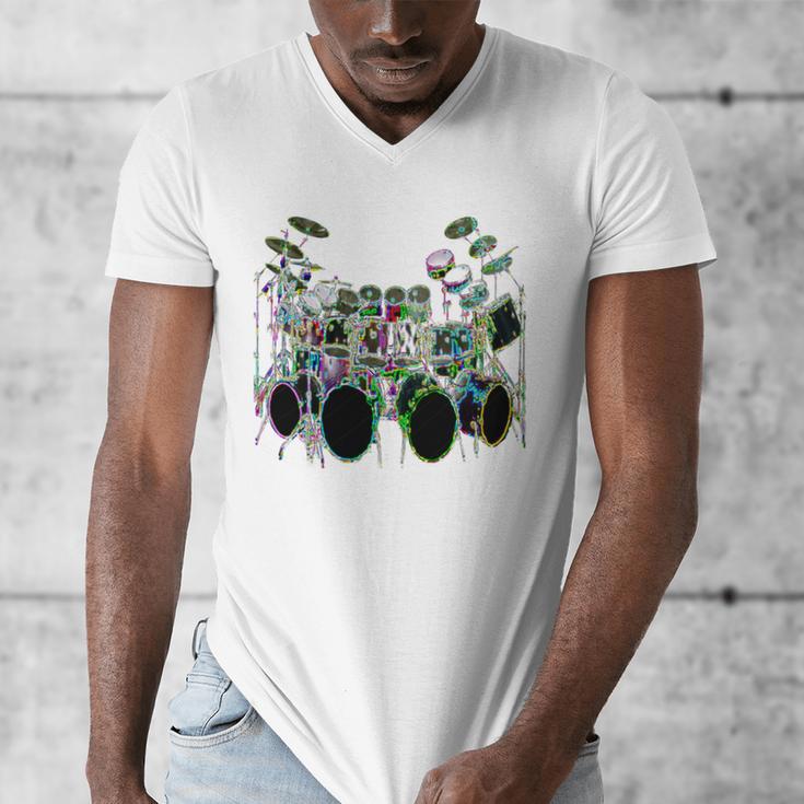 Large Drum Kit With Many Drums Men's V-Neck T-Shirt Large Drum Kit With Many Drums Men's V-Neck T-Shirt