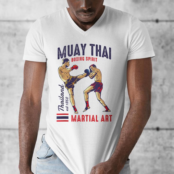 Muay Thai Boxing Spirit Martial Art Men's V-Neck T-Shirt