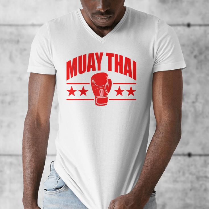 Muay Thai For Men Women Kids Mixed Martial Arts Raglan Baseball Tee Men's V-Neck T-Shirt