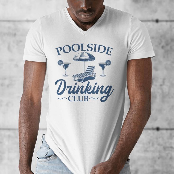 Pool Adult Poolside Drinking Club Summer Swimming Pool Party Men's V-Neck T-Shirt Pool Adult Poolside Drinking Club Summer Swimming Pool Party Men's V-Neck T-Shirt