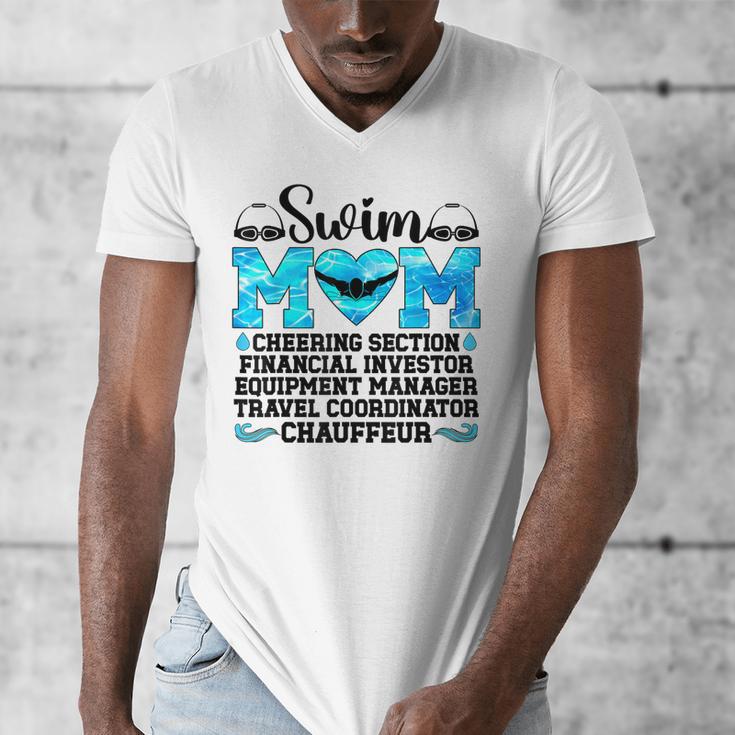 Swim Mom Definition Swimming Mother Of A Swimmer Mom Men's V-Neck T-Shirt