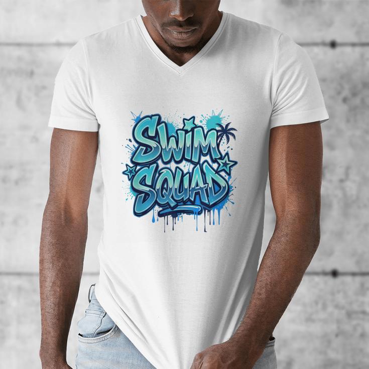 Swimming Matching Tee Men's V-Neck T-Shirt