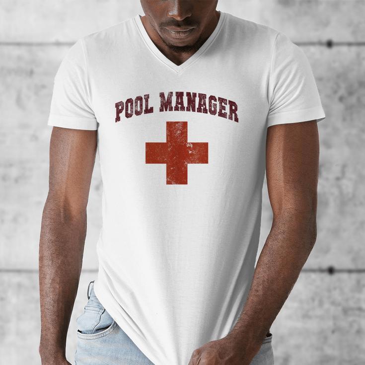 Swimming Pool Manager Beach Vacay Lifeguards Swim Cruise Men's V-Neck T-Shirt Swimming Pool Manager Beach Vacay Lifeguards Swim Cruise Men's V-Neck T-Shirt