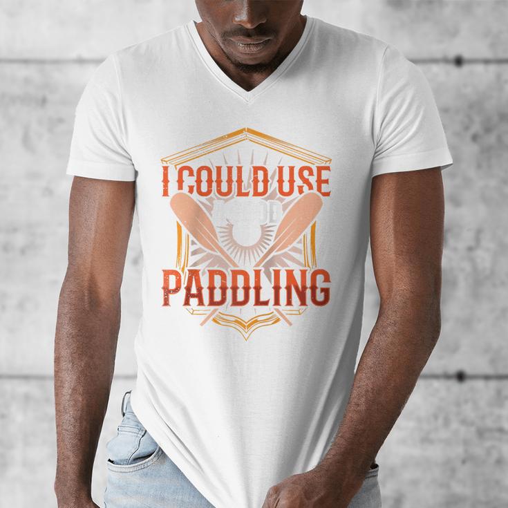 I Could Use A Good Paddling Canoe Canoeing Paddle Men Women Raglan Baseball Tee Men's V-Neck T-Shirt