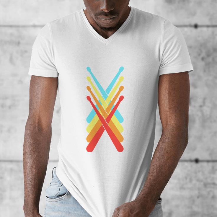 Vintage Drum Kit Percussion Drummer Men's V-Neck T-Shirt Vintage Drum Kit Percussion Drummer Men's V-Neck T-Shirt