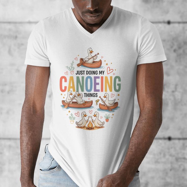 Women's Canoeing Canoe Paddle Water Flatwater Recreational Men's V-Neck T-Shirt