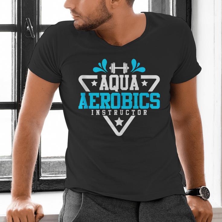 Aqua Aerobics Swimming Water Instructor Fitness Waterobics Men's V-Neck T-Shirt