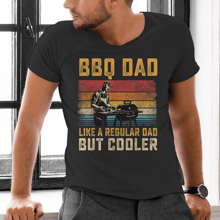 BBQ Dad Like Regular Dad But Cooler Father's Day Men's V-Neck T-Shirt