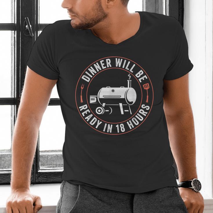 BBQ Dad Smoking Meat Smoker Barbecue Dad Apparel Men's V-Neck T-Shirt