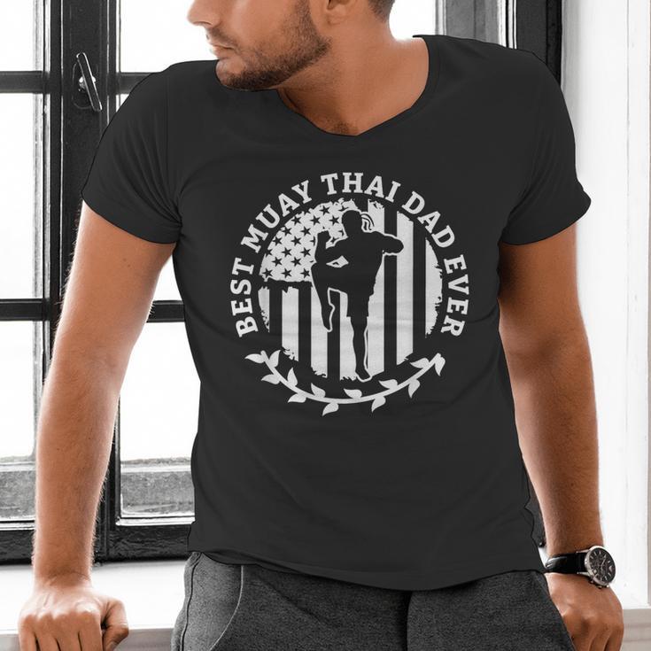 Best Muay Thai Dad Ever Martial Arts Fighter Men's V-Neck T-Shirt