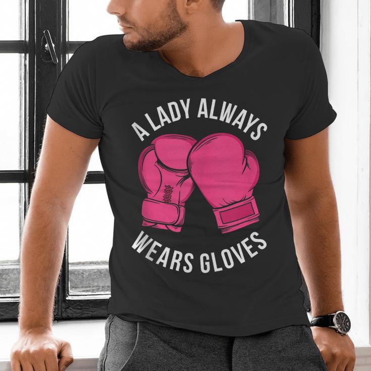 Boxing Gloves Muay Thai Women Girls Muay Thai Men's V-Neck T-Shirt