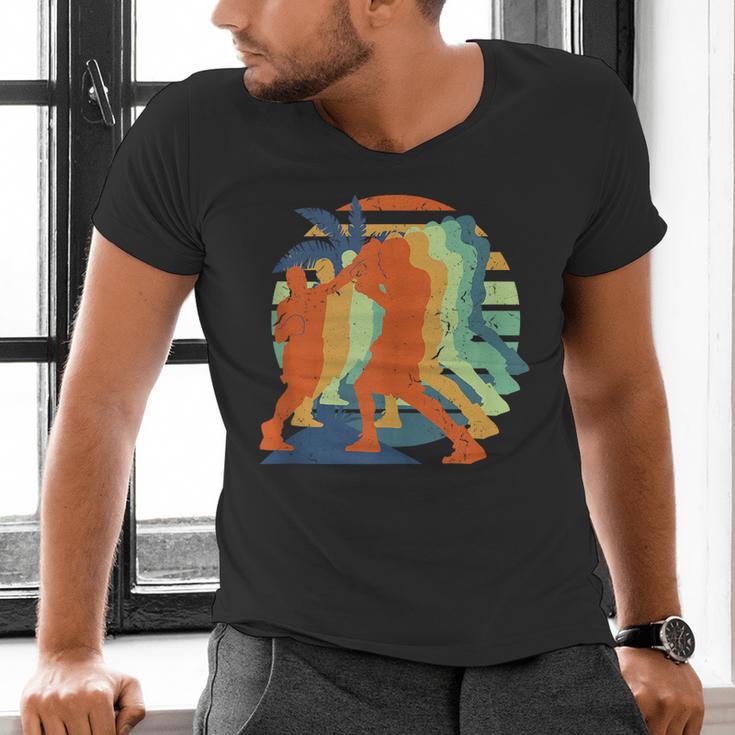 Boxing Kickboxing Muay Thai Men Boys Combat Sport Men's V-Neck T-Shirt